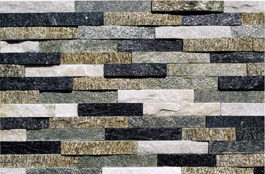 SF1308M Black & White  Quartzite Stone Veneer